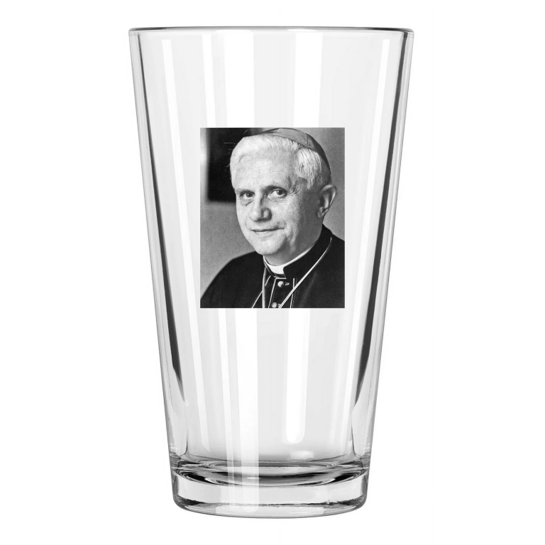 Roman Catholic Pope Benedict Xvi Photo Church Priest 1 Pint Beer Drinking Glass