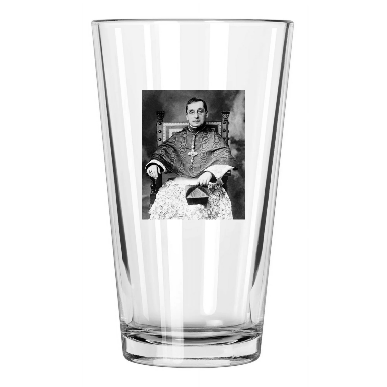 Roman Catholic Pope Benedict Xv Photo Church Priest Pint Beer Drinking Glass