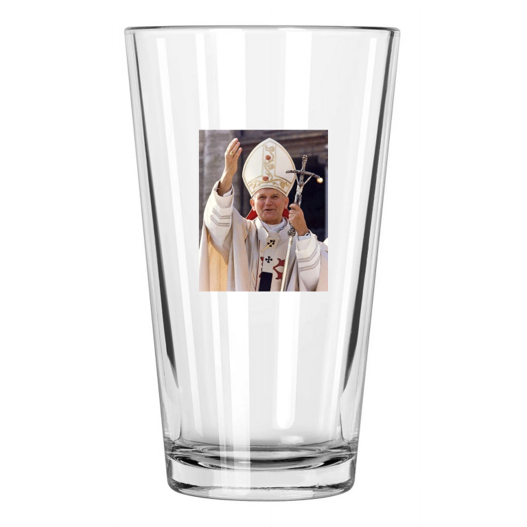 Roman Catholic Pope John Paul Ii Photo Church Priest 3 Pint Beer Drinking Glass