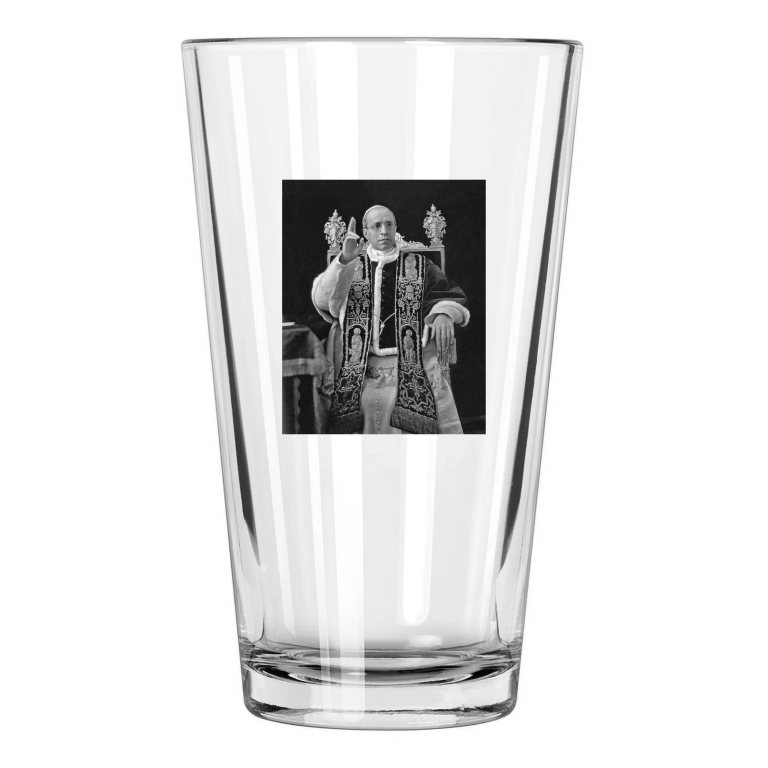 Roman Catholic Pope Pius Xii Photo Church Priest 3 Pint Beer Drinking Glass