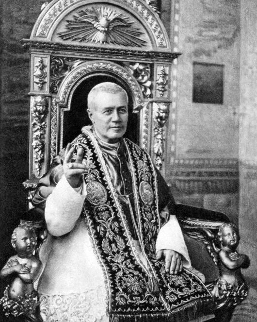 Roman Catholic Pope St 2. Pius X Glossy Keychain Church Print Priest Keychain