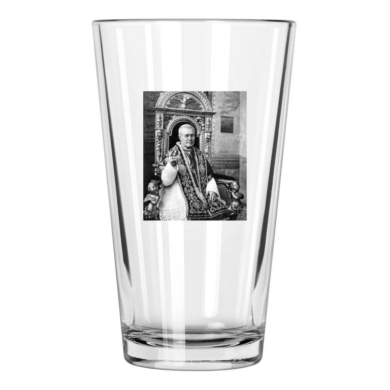 Roman Catholic Pope St 2. Pius X Photo Church Priest Pint Beer Drinking Glass
