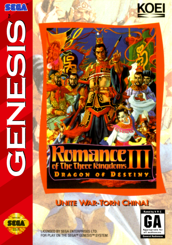 Romance Of The Three Kingdoms Iii (Usa) Genesis Magnet