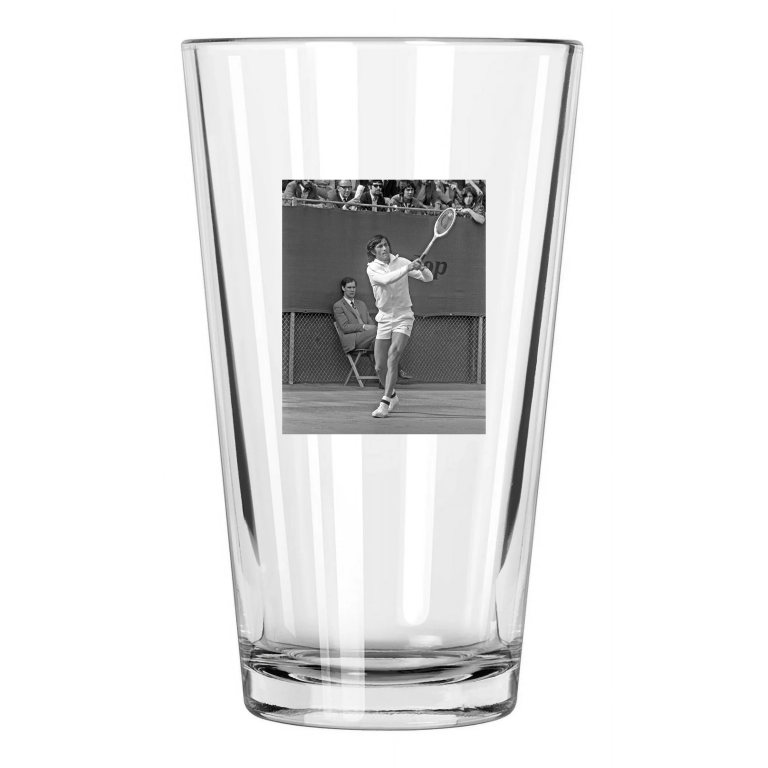 Romanian Tennis Pro Ilie Nastase Photo Legend Hof 91 1 Pint Beer Drinking Glass