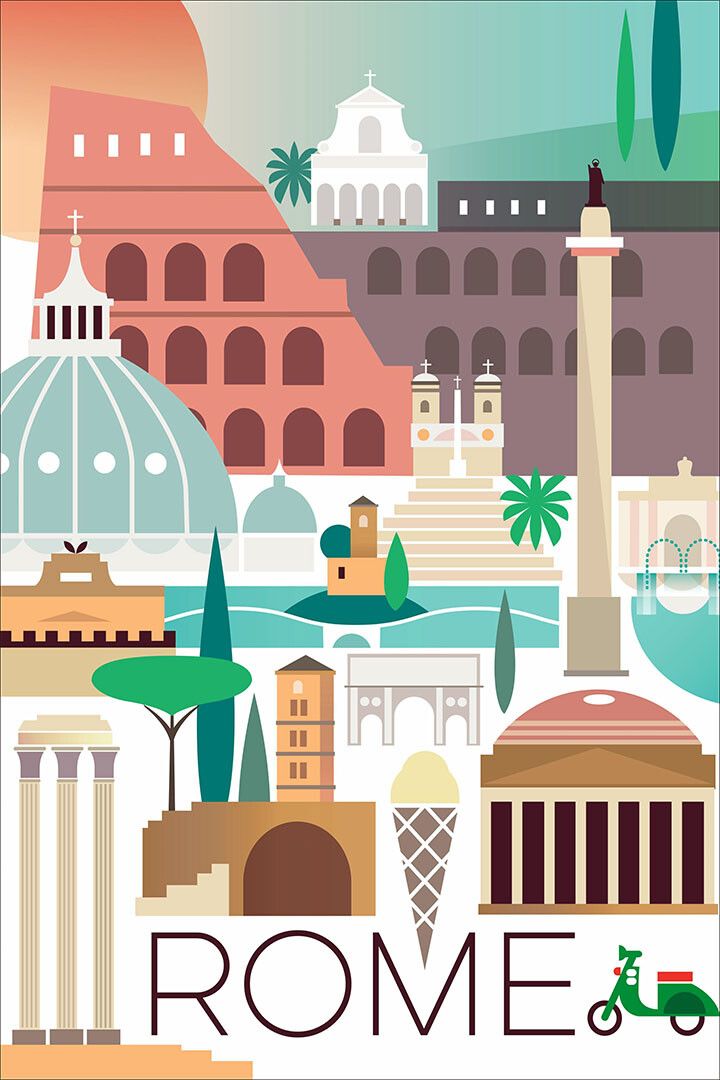 Rome City Landscape Travel Religious Buildings Wall Home Decor Jigsaw Puzzle