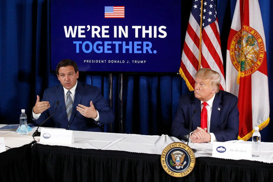 Ron Desantis Florida Governor & President Donald Trump Magnet Magnet Print