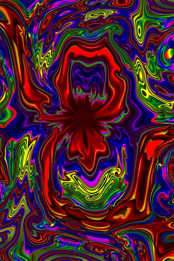 Rotating Colored Circles Psychedelic Print Jigsaw Puzzle