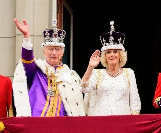 Royal Coronation Of King Charles Iii & Queen Camila Picture Keychain Print
