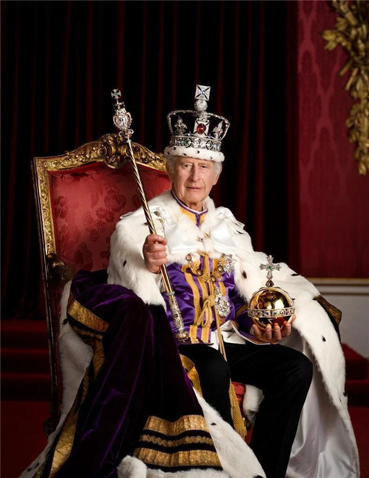 Royal Coronation Of King Charles Iii With Crown & Sceptor Picture Magnet Magnet