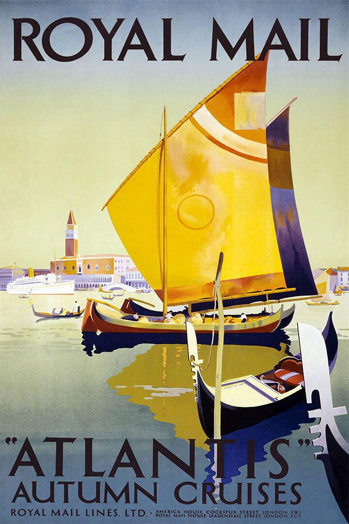 Royal Mail Atlantis Autumn Cruises Vintage Style Jigsaw Puzzle