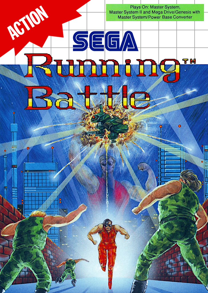 Running Battle Sega Master System Print Poster