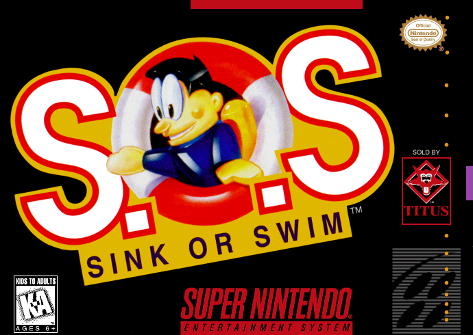 S.O.S. Sink Or Swim (Usa) Snes Print Poster