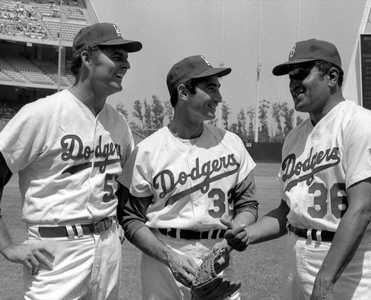 Sandy Koufax Don Drysdale Don Newcombe Photo Los Angeles Dodgers Baseball