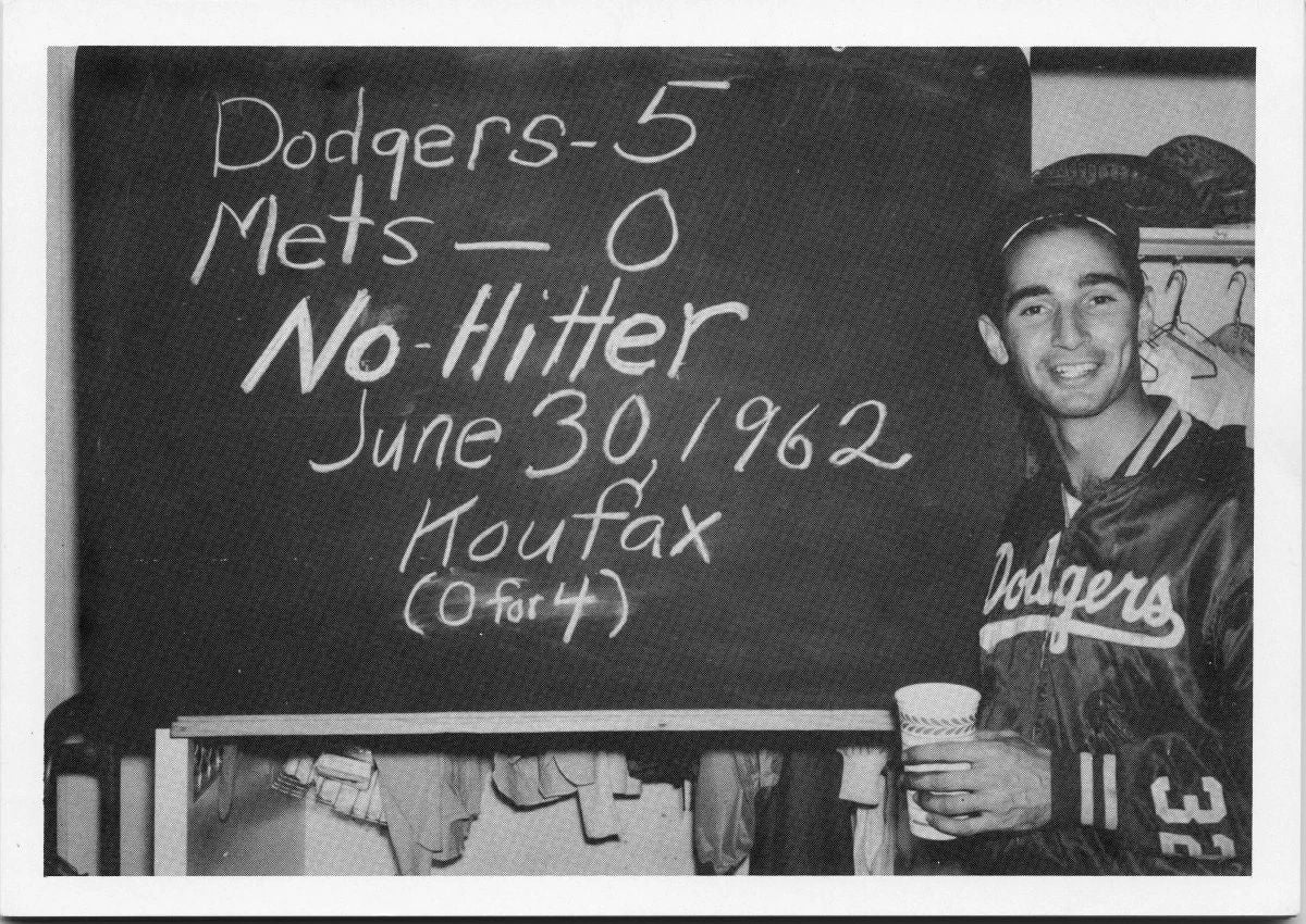 Sandy Koufax Photo Los Angeles Dodgers Mlb Baseball No Hitter