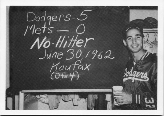 Sandy Koufax Photo Los Angeles Dodgers Mlb Baseball No Hitter
