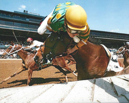 Sanibel Storm Keychain Horse Racing Picture Jockey