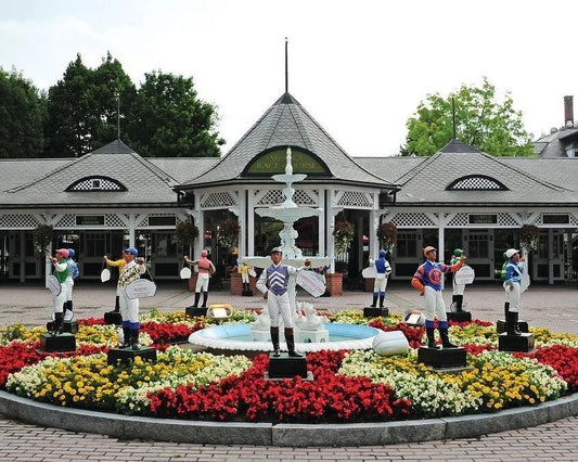 Saratoga Race Course Keychain Horse Racing Track Picture New York