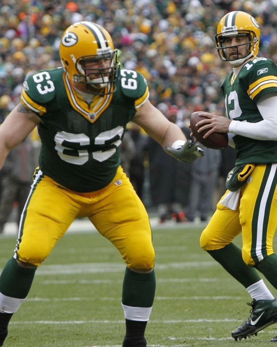 Scott Wells & Aaron Rodgers Photo Green Bay Packers Picture Nfl Football