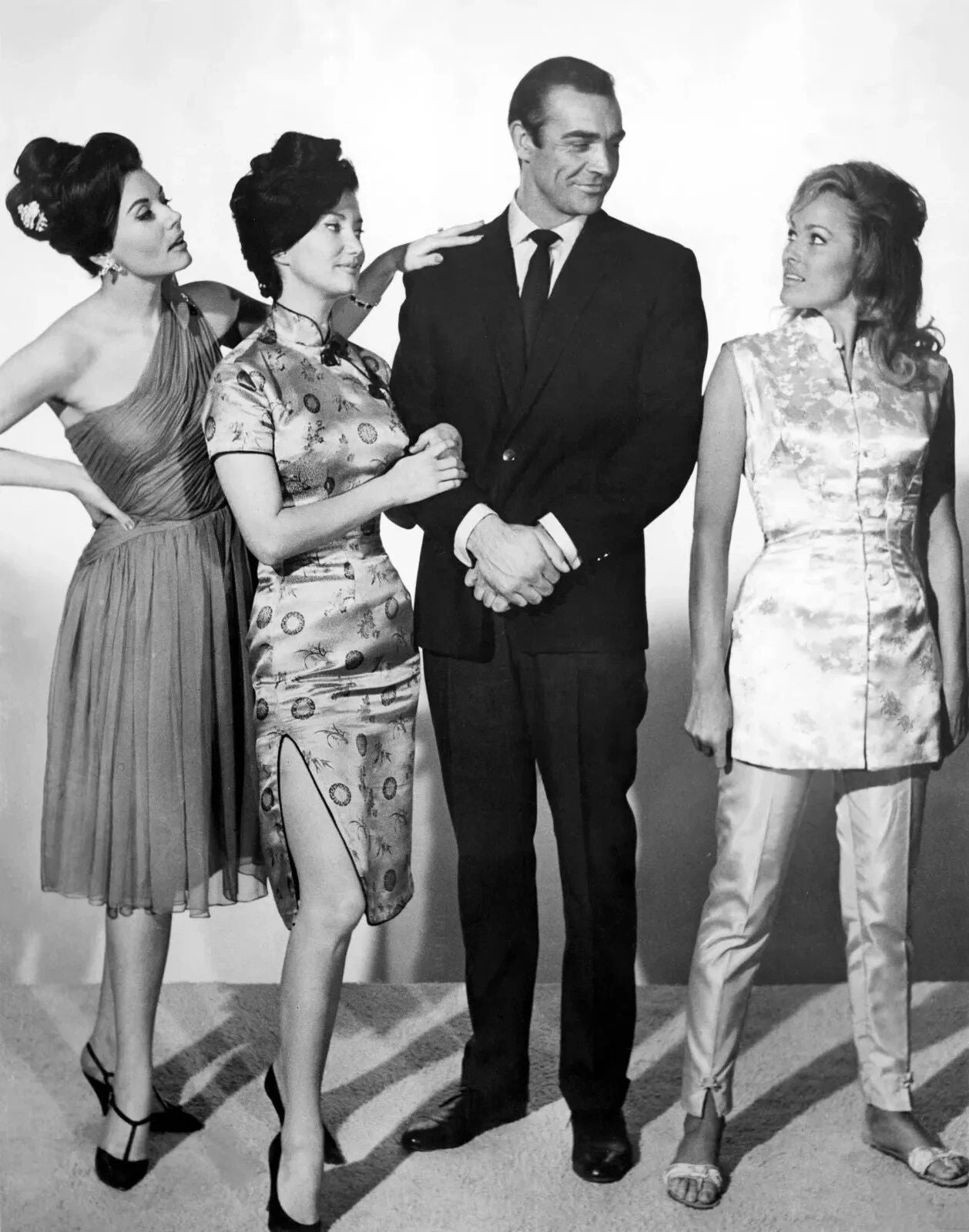 Sean Connery With Bond Girls From Movie Dr. No Publicity Picture Magnet
