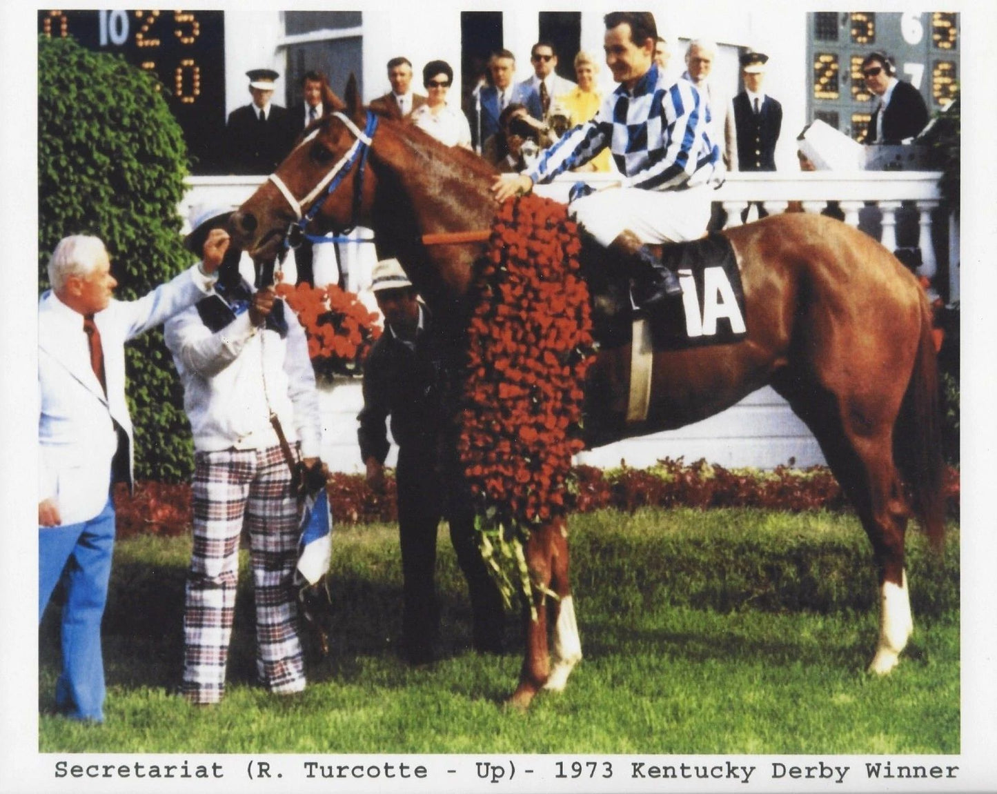 Secretariat Keychain Horse Racing Picture Jockey Ron Turcotte Kentucky Derby