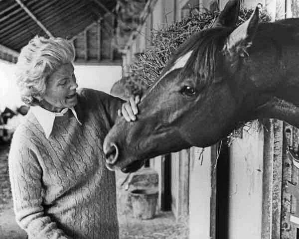 Secretariat And Penny Chenery Glossy Keychain Triple Crown Horse Print