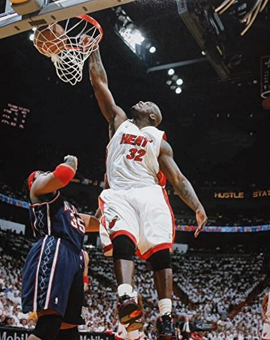 Shaquille O'Neal Photo Miami Heat Basketball Nba Shaq Dunk