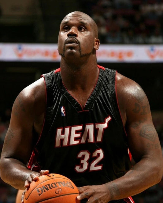 Shaquille O'Neal Photo Miami Heat Basketball Nba Shaq Foul Shot