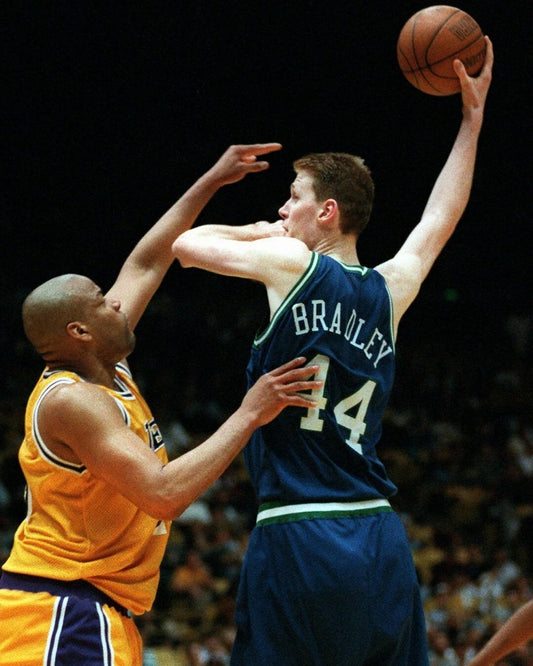 Shawn Bradley Magnet Picture Dallas Mavericks Basketball Nba Action