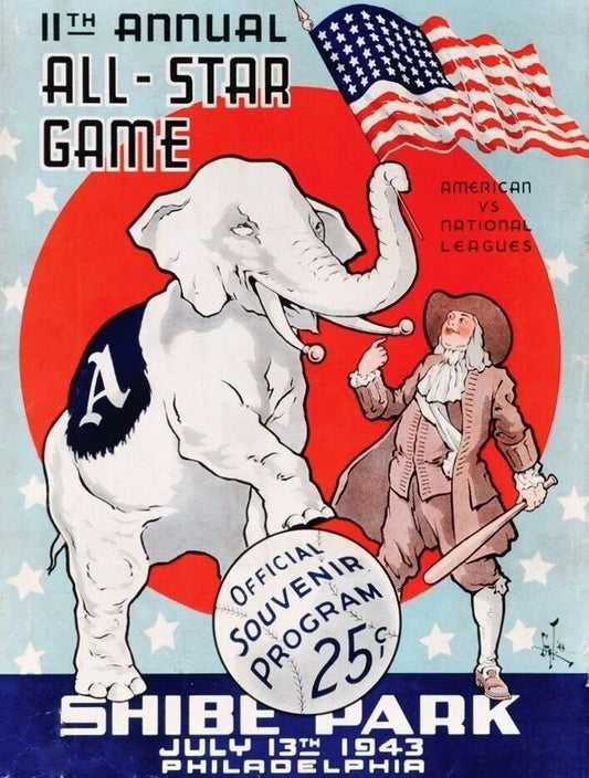 Shibe Park Photo Mlb Baseball Picture 1943 Philadelphia All Star Game