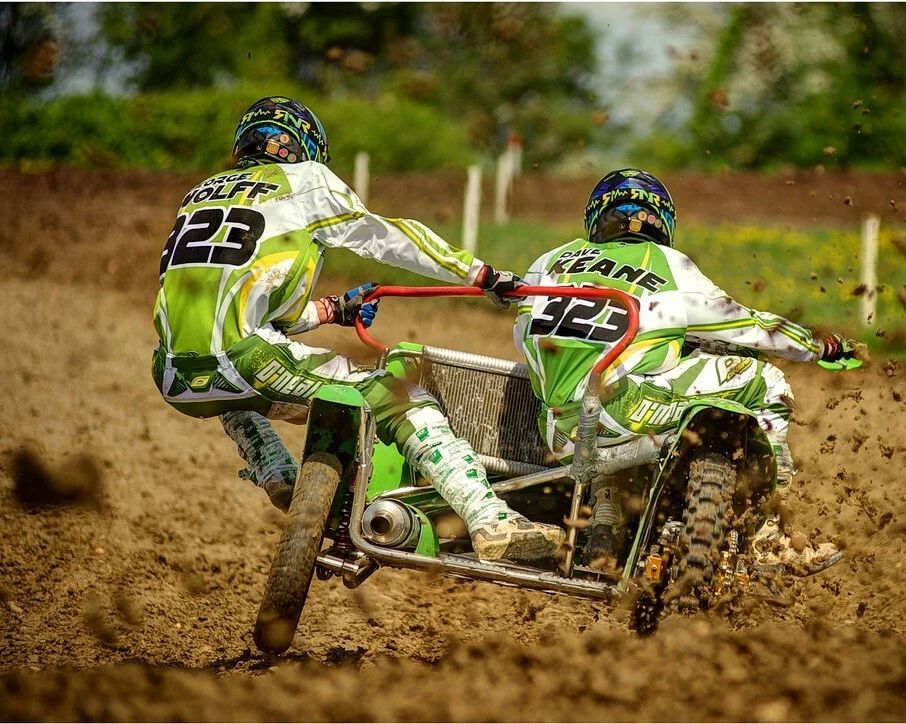 Sidecar Racing Photo Picture Motorcycle Mud