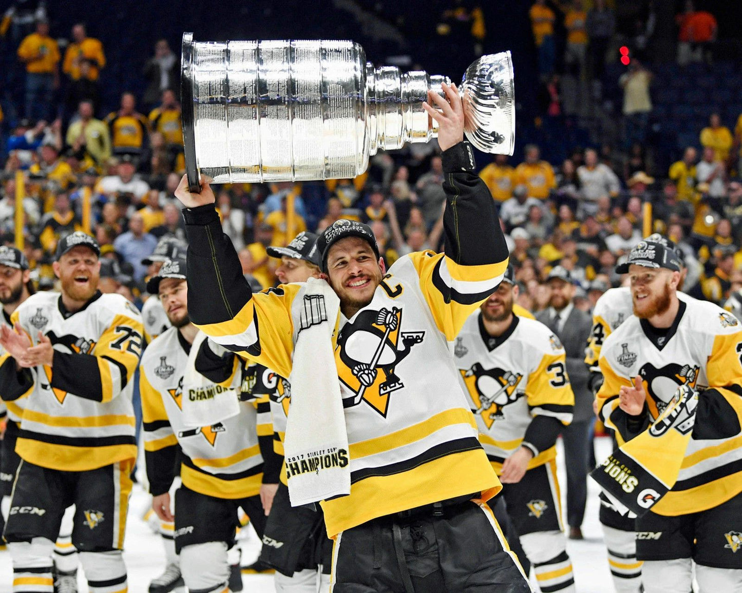 Sidney Crosby Photo Pittsburgh Penguins Picture With Cup Nhl