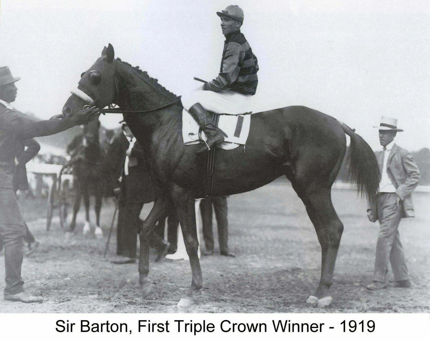 Sir Barton Magnet Horse Racing Picture Jockey Triple Crown
