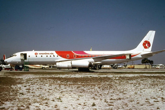 Slide Hawaiian Airlines Dc 8 Original 10 85 Jet Plane Retro Picture Keychain