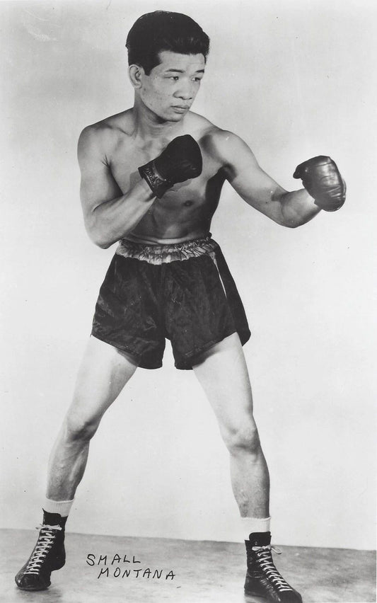 Small Montana Magnet Boxing Picture Wide Border Bw