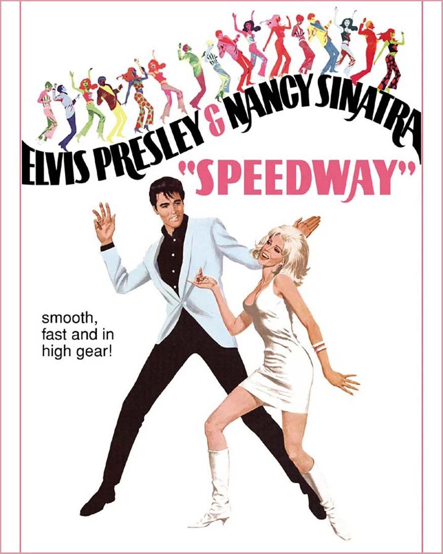 Speedway Glossy Photo Elvis Presley And Nancy Sinatra Poster Print