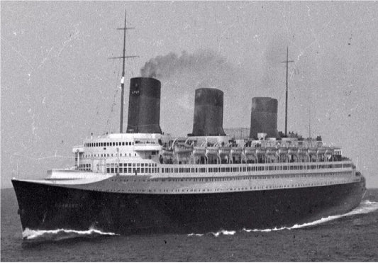 Ss Normandie French Ocean Liner Historic Picture Keychain Print