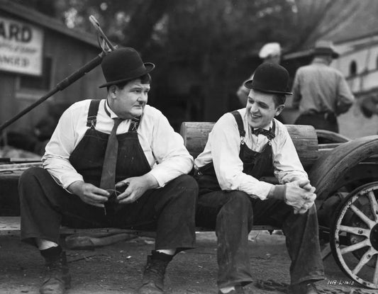 Stan Laurel & Oliver Hardy Classic Comedy Duo Picture Keychain Print
