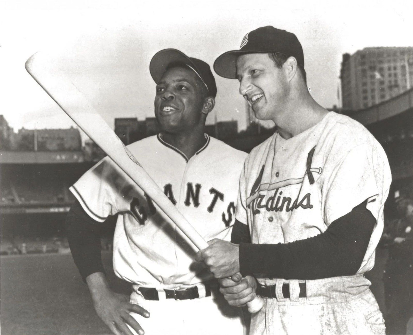 Stan Musial & Willie Mays Photo Cardinals Giants Baseball Picture Mlb