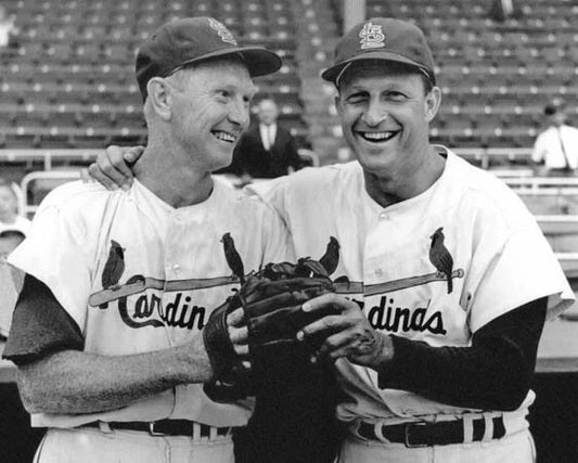 Stan Musial And Red Schoendienst Glossy Photo St Louis Cardinals Print