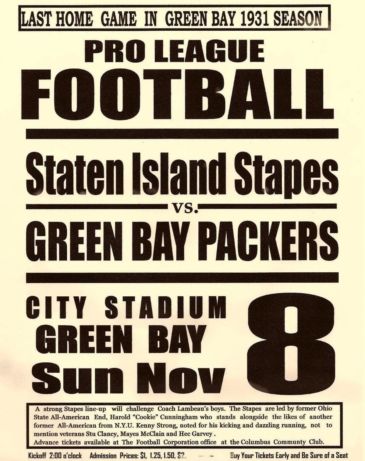 Staten Island Stapletons Green By Packers Keychain Football Wide Border Stapes