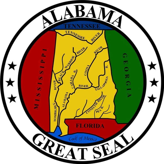 State Of Alabama Great Seal Magnet Picture Magnet Print Montgomery Huntsville