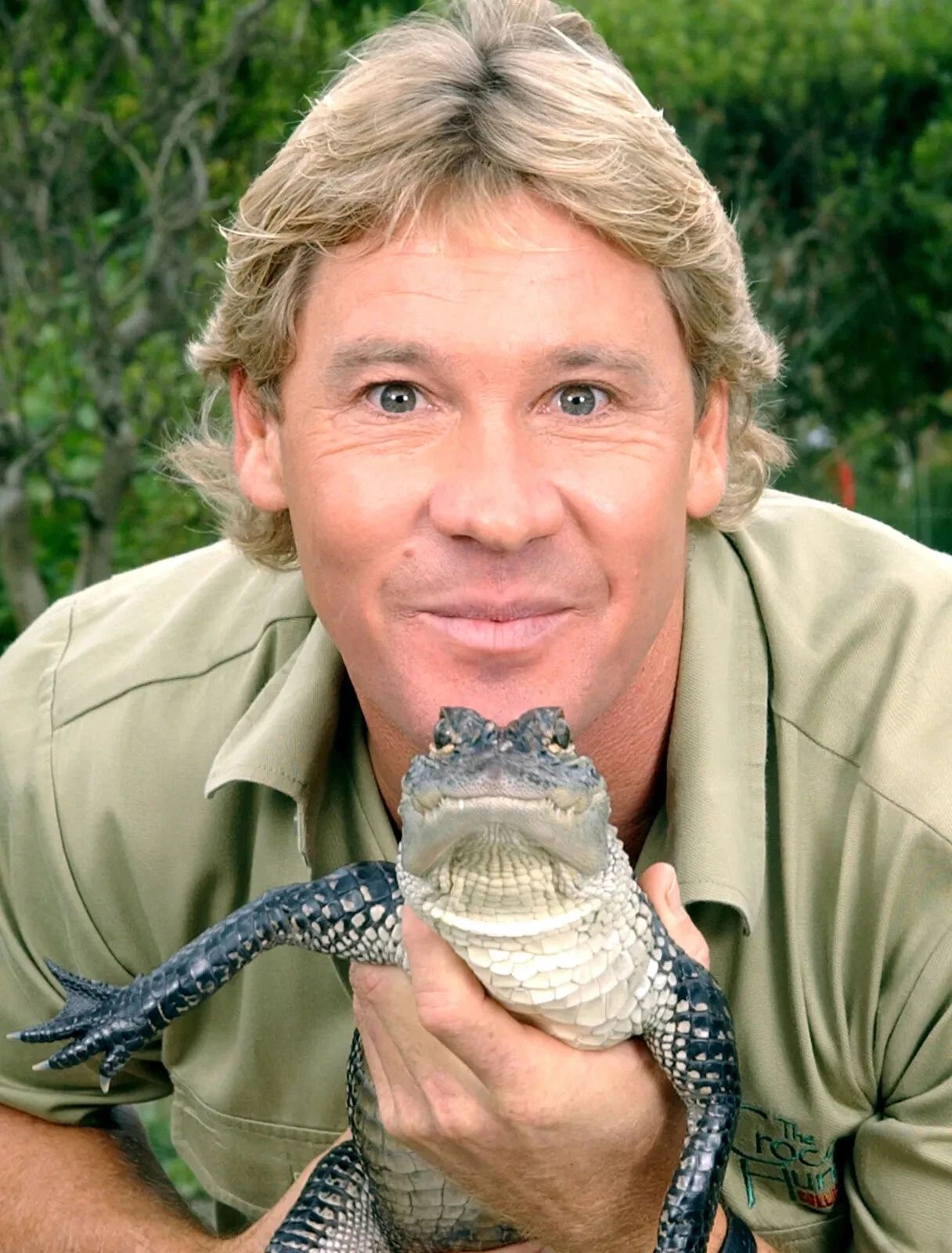 Steve Irwin The Crocodile Hunter & Baby Croc Publicity Picture Photo 13X 19