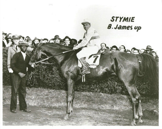 Stymie Keychain Horse Racing Picture Jockey Basil James
