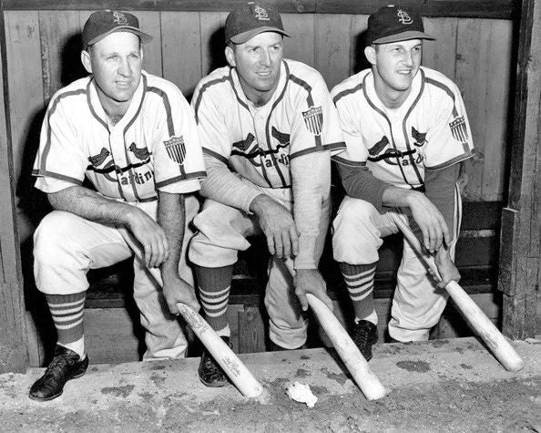 St Louis Cardinals Glossy Photo Stan Musial, Terry Moore And Enos Slaughter