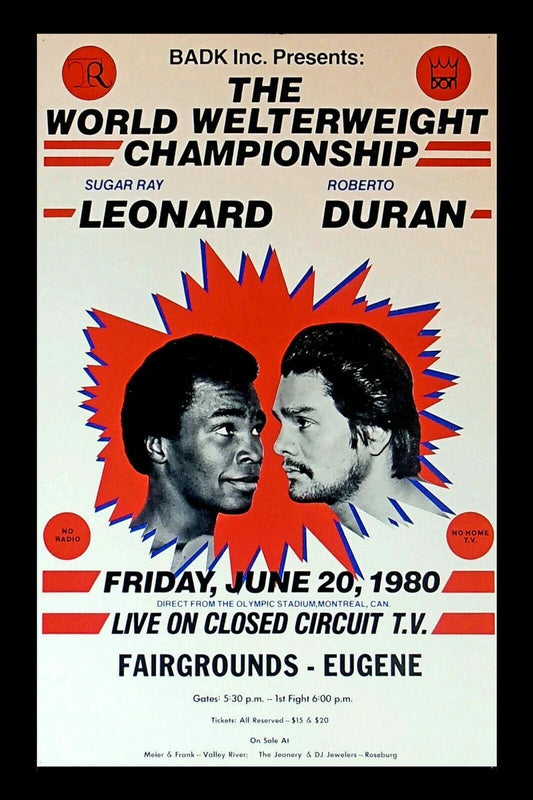 Sugar Ray Leonard Vs Roberto Duran Keychain Boxing Picture Cc
