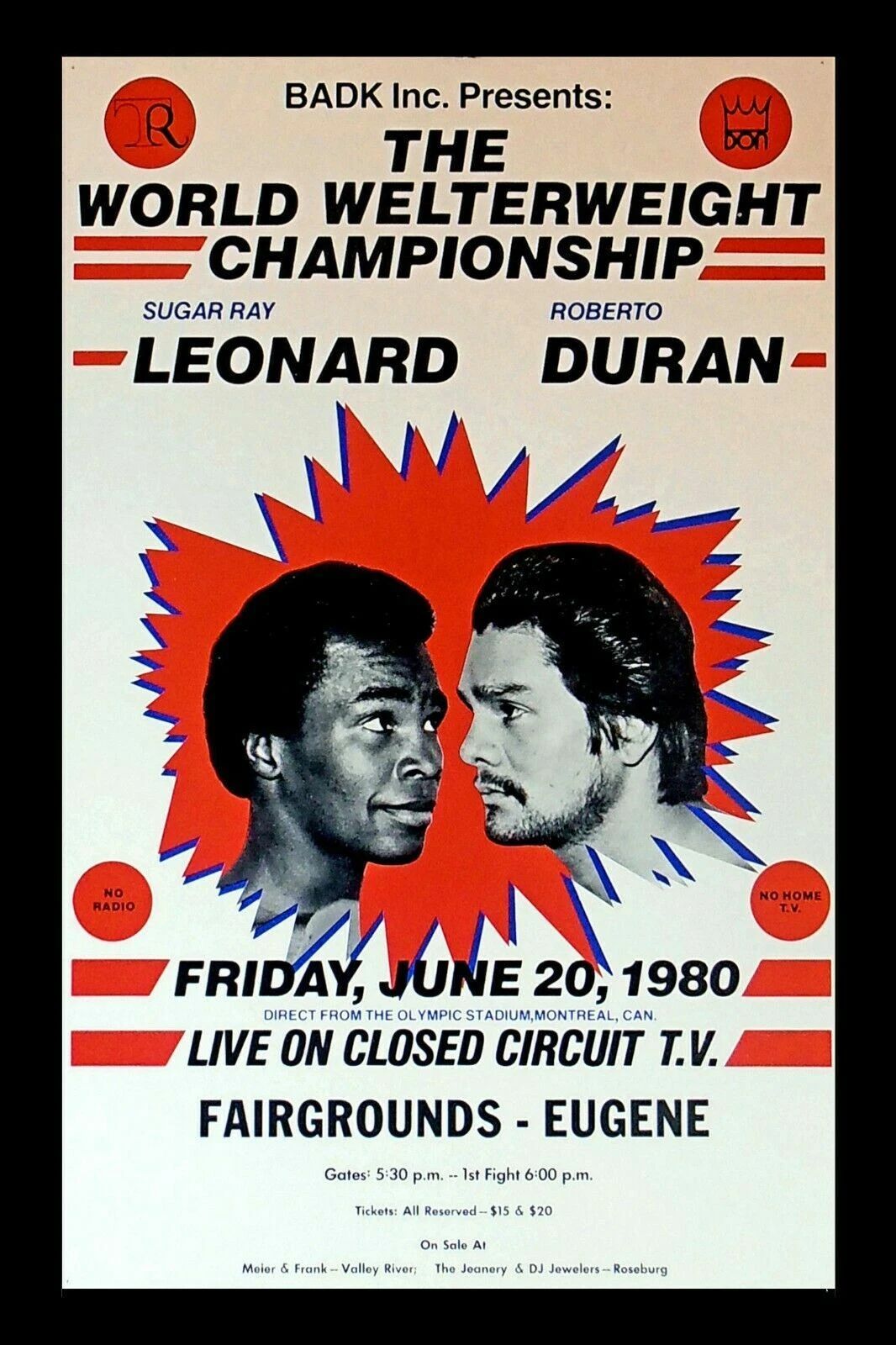 Sugar Ray Leonard Vs Roberto Duran Magnet Boxing Picture Cc