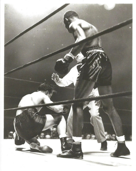 Sugar Ray Robinson Ko'S Jimmy Mcdaniels Magnet Boxing Picture
