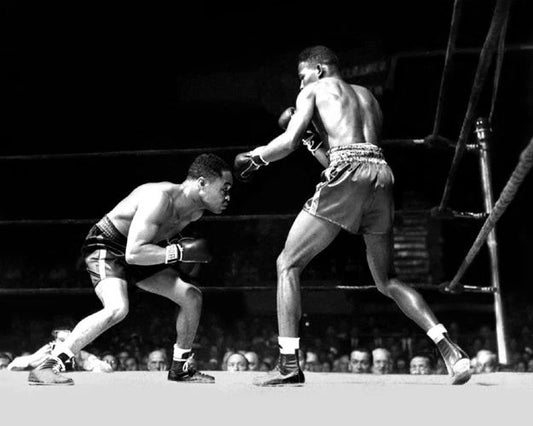 Sugar Ray Robinson Vs Henry Armstrong Glossy Keychain 1943 Welterweight Fight