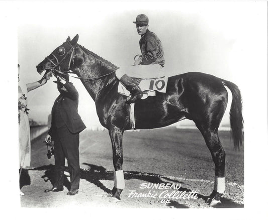 Sunbeau Keychain Horse Racing Picture Jockey Frankie Colliletti