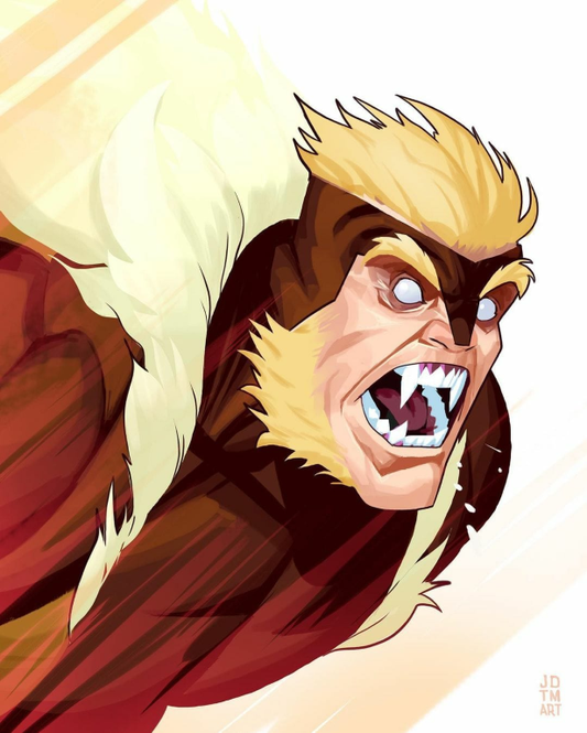 Sabretooth Feral Snarl 01 Print Poster